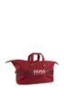Logo holdall in structured nylon with detachable strap, Dark Red