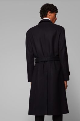BOSS - Relaxed-fit coat in virgin wool 