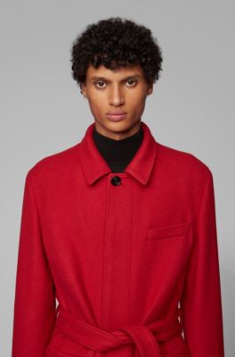 hugo boss red coat