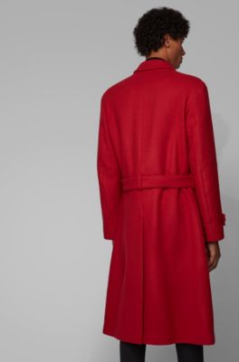 red hugo boss coat