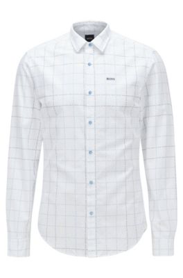 hugo boss checked shirt