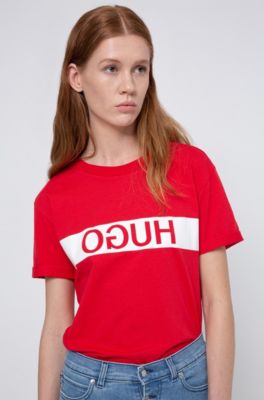 red hugo boss t shirt