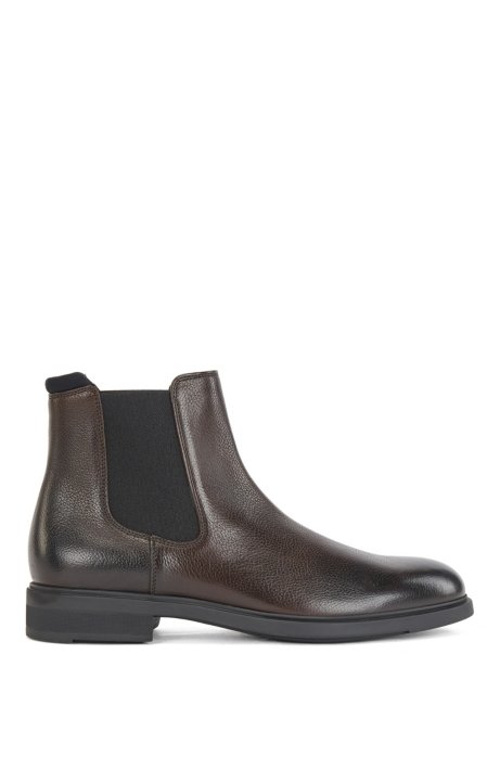 Italian-made Chelsea boots in leather with Outlast&reg; lining, Dark Brown