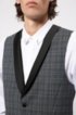 Extra-slim-fit checked waistcoat in a wool blend, Patterned