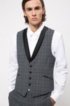 Extra-slim-fit checked waistcoat in a wool blend, Patterned