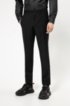 Extra-slim-fit tuxedo in patterned virgin-wool serge, Black