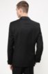 Extra-slim-fit tuxedo in patterned virgin-wool serge, Black