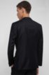 Extra-slim-fit wool-blend suit with metallic stripes, Black