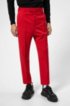 Relaxed-fit suit in virgin wool with reverse-logo patch, Red