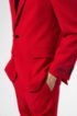 Relaxed-fit suit in virgin wool with reverse-logo patch, Red