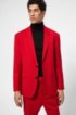 Relaxed-fit suit in virgin wool with reverse-logo patch, Red
