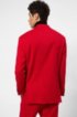 Relaxed-fit suit in virgin wool with reverse-logo patch, Red