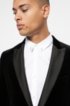 Slim-fit evening jacket in velvet, Black