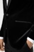 Slim-fit evening jacket in velvet, Black