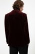 Slim-fit evening jacket in velvet, Dark Red