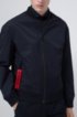 Water-repellent bomber jacket with detachable key ring, Dark Blue