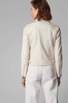 Women's Leather Jackets | White | HUGO BOSS