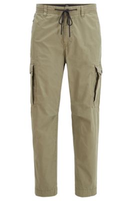 BOSS - Tapered-fit cargo trousers in 