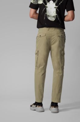 BOSS - Tapered-fit cargo trousers in 
