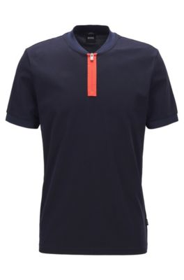 hugo boss zip polo