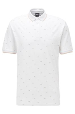 boss polo shirt white