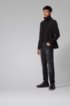 Regular-fit jacket in finely ribbed Italian cotton, Black