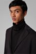 Regular-fit jacket in finely ribbed Italian cotton, Black