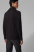 Regular-fit jacket in finely ribbed Italian cotton, Black