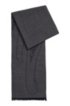 Italian-made scarf in wool and silk, Black