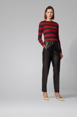 hugo boss leather pants