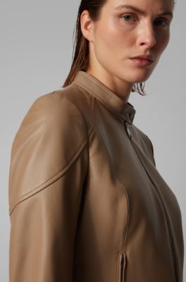 hugo boss leather jacket ladies
