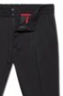 Tapered-fit trousers in jersey twill with drawcord, Black