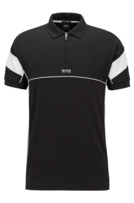 hugo boss zip polo