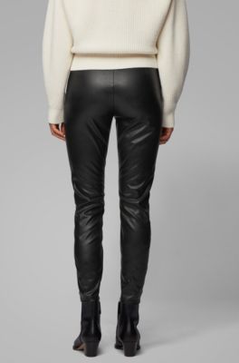 hugo boss leather trousers