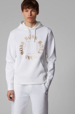 hugo boss sly hoodie white