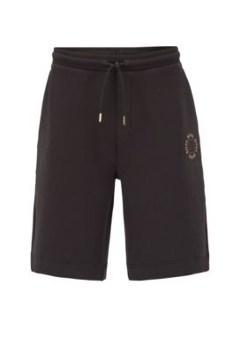 black and gold hugo boss shorts