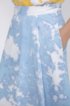 Asymmetric-hem midi skirt with tie-dye print, Light Blue
