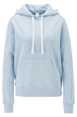 light blue hooded sweatshirt