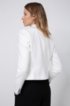 Regular-fit cropped jacket with hook closure, White