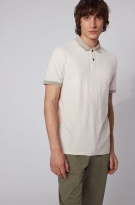 beige hugo boss polo