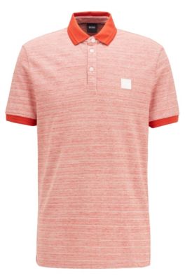 orange hugo boss polo shirt
