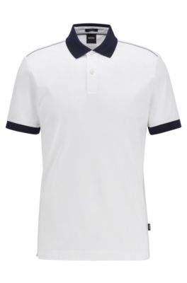 Hugo Boss Polo Shirts Ferrara Modern Essential Size Comfort Fit Pique L White