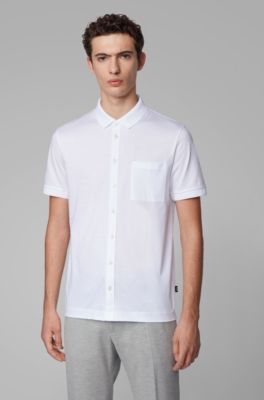 hugo boss mercerised cotton polo