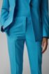 Regular-fit trousers in traceable merino wool with stretch, Turquoise