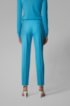 Regular-fit trousers in traceable merino wool with stretch, Turquoise