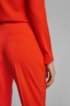 Regular-fit trousers in traceable merino wool with stretch, Orange