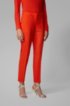 Regular-fit trousers in traceable merino wool with stretch, Orange