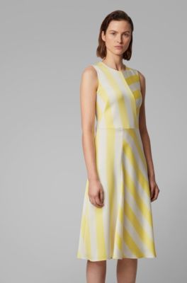 hugo boss yellow dress