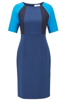 BOSS - Shift dress in stretch fabric 