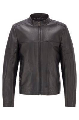 hugo boss black leather jacket